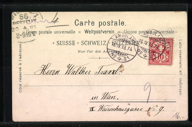 Cartoline postali: Litho Chur, Platzansicht mit Kirche, Tot – Usato da Berlin venduto da bartko-reher 1