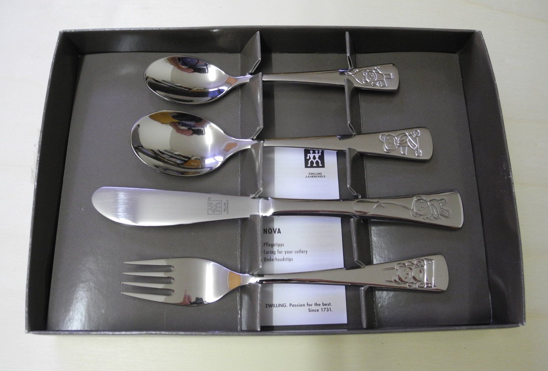 Zwilling Set di posate: Zwilling Kinderessbesteck, Teddy – Nuovo e nell'imballaggio originale da Güttingen venduto da romli 1