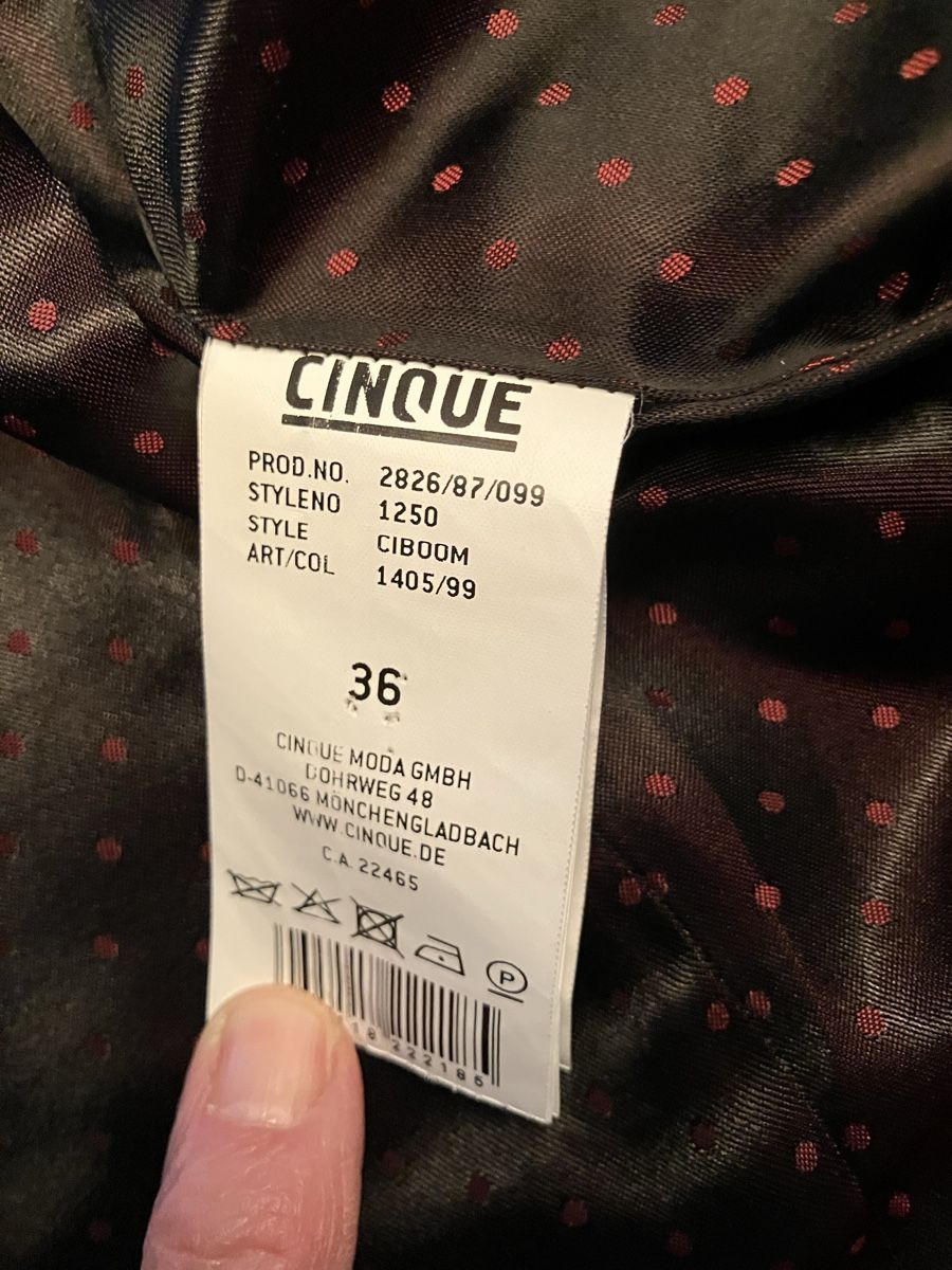 Cinque Giacche: Cinque Blazer schwarz neu 36 – Usato da Bern venduto da robertch 4
