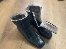 Dorndorf Vintage Stiefeletten Leder Schwarz Gefüttert 40.5