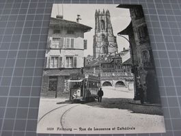 AK Fribourg mit Tram