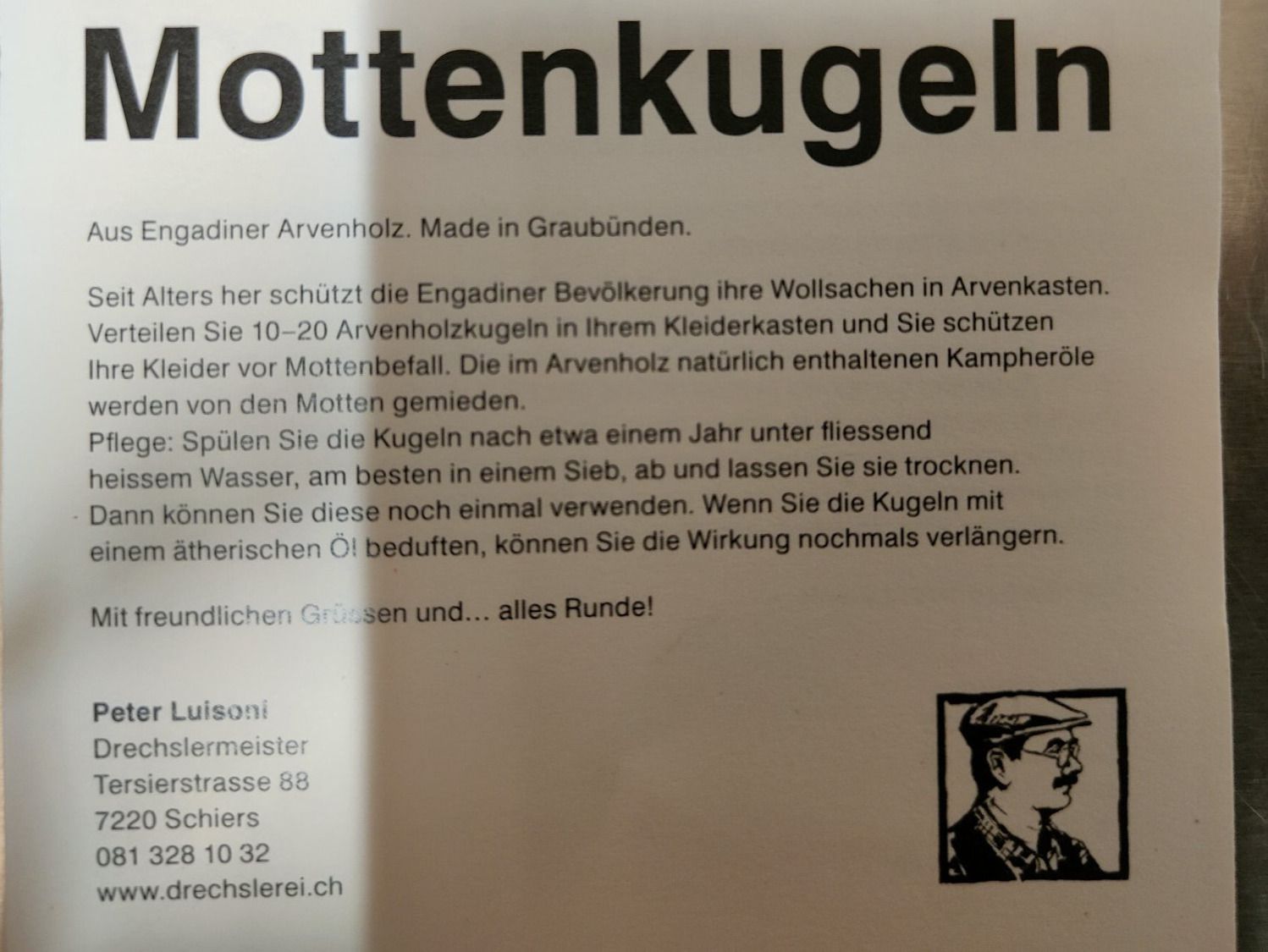 Articoli in legno: 50 Mottenkugeln aus Arvenholz – Nuovo e nell'imballaggio originale da Schiers venduto da Luisoni123 1