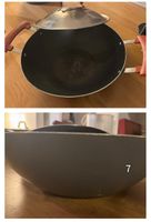 Wok pan with lid and handles, suitable for any hob