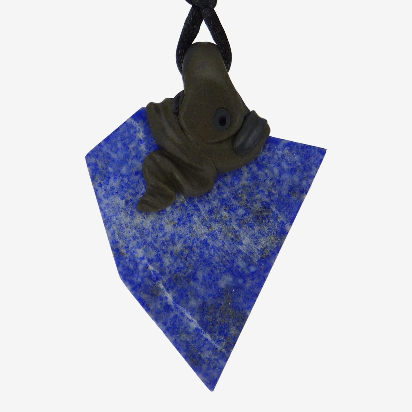 Pietre preziose: Lapislazuli Steinanhänger mit Pyrit – Nuovo e nell'imballaggio originale da Meilen venduto da BYRD-Design 2
