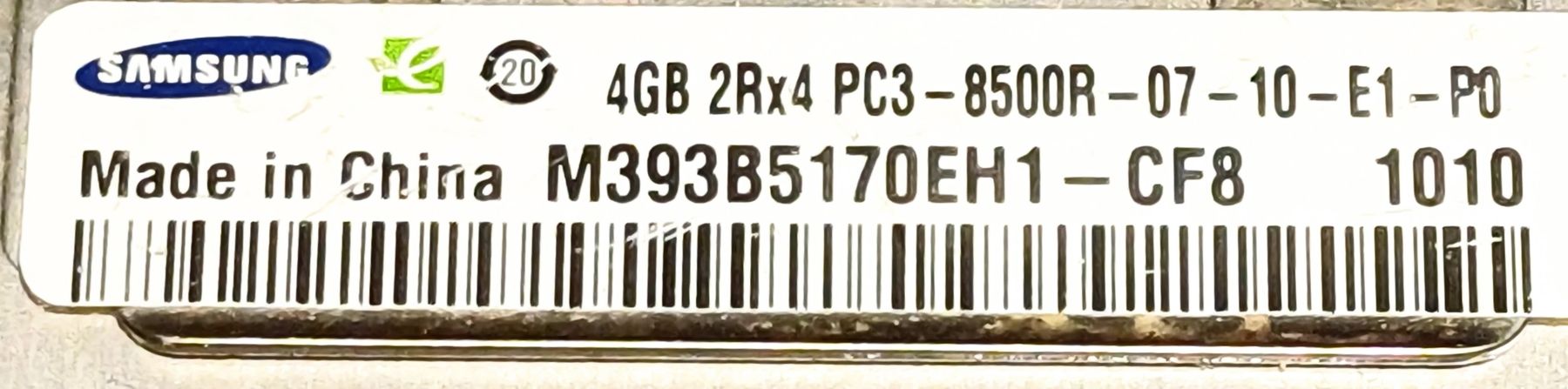 Samsung Memoria / RAM: 4GB Samsung PC3-8500R  ECC Server RAM – Usato da Zürich venduto da Sashaaa 1