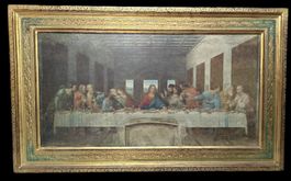 Stampa Alinari Firenze "L'Ultima Cena" incorniciata.