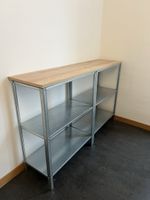 Regal mit Holzplatte Metallgestell 3 Böden gut
