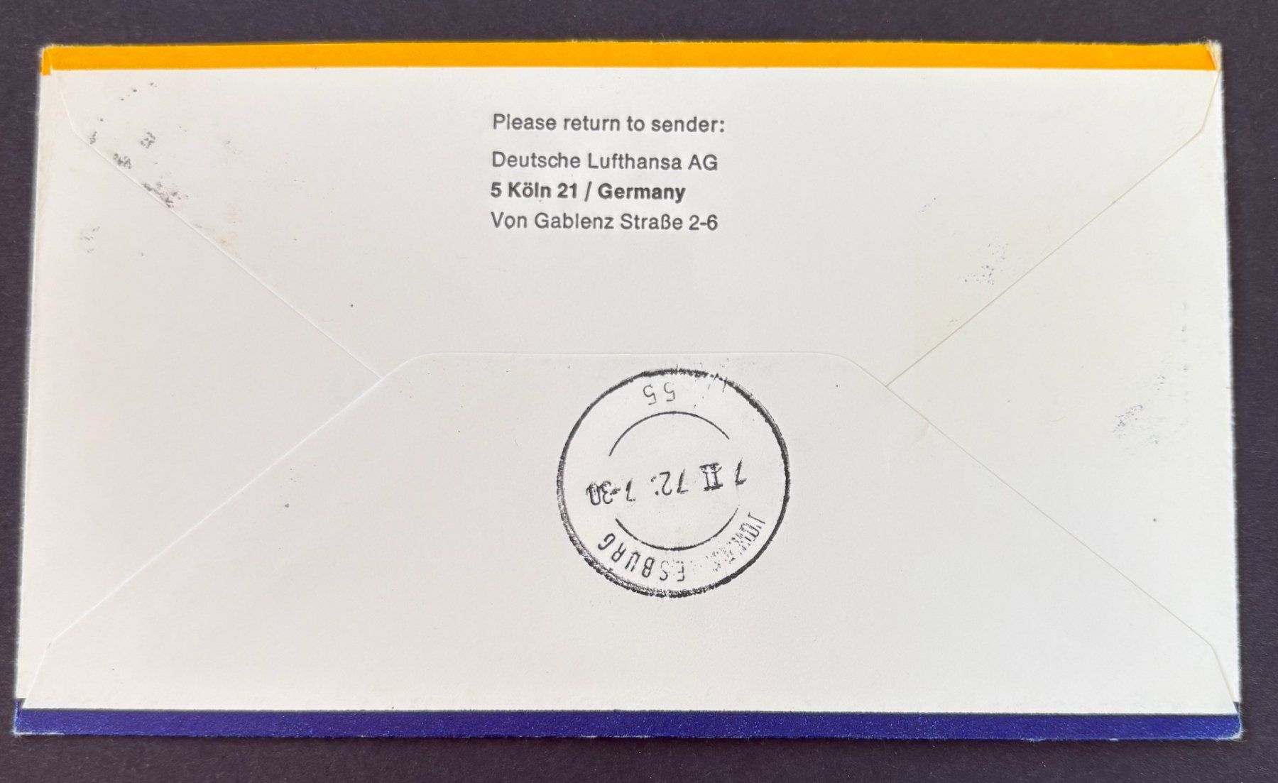 Tutti i francobolli: LUFTHANSA ERSTFLUG LH-540 BOEING 747 – Usato da Ostermundigen venduto da wini63 1