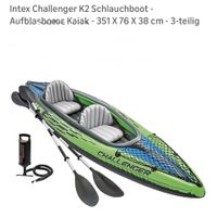 Intex Challenger K2 Kajak, neuwertig mit Paddel & Pumpe!