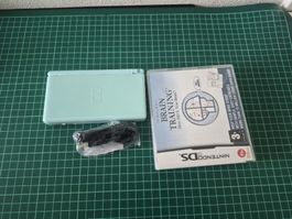 Nintendo DS Lite Aqua Blue Bundle with Brain Training