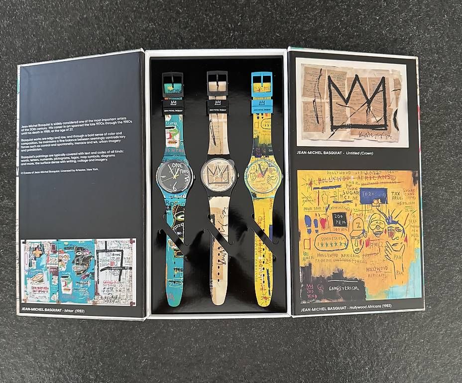 Swatch Orologi: Swatch X Jean-Michel Basquiat  Kunst – Nuovo e nell'imballaggio originale da Münchwilen TG venduto da Boo76 1