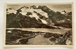 Bernina-Hospiz 2310 m.ü.M. mit Piz Cambrena, gelaufen, 1937