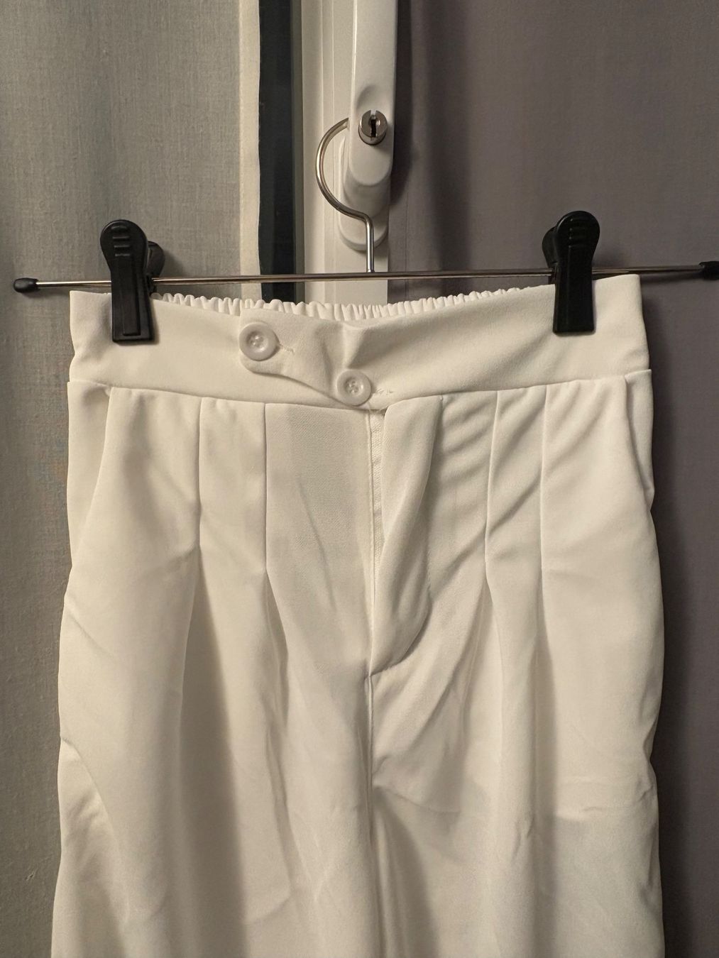 Pantaloni: Pantalon large blanc taille haute élégant été – Nuovo (secondo la descrizione) da Lausanne venduto da milou201619 1