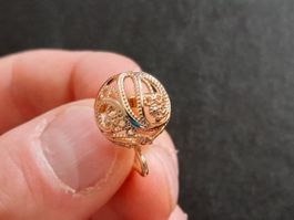 Ohrringe, vergoldet 585 mit Zirkonia, 4g