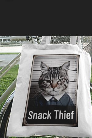 Baumwolle Tasche Katze Druck NEU