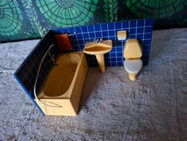 Tolles altes Badezimmer von Lundby fürs Puppenhaus-Stube