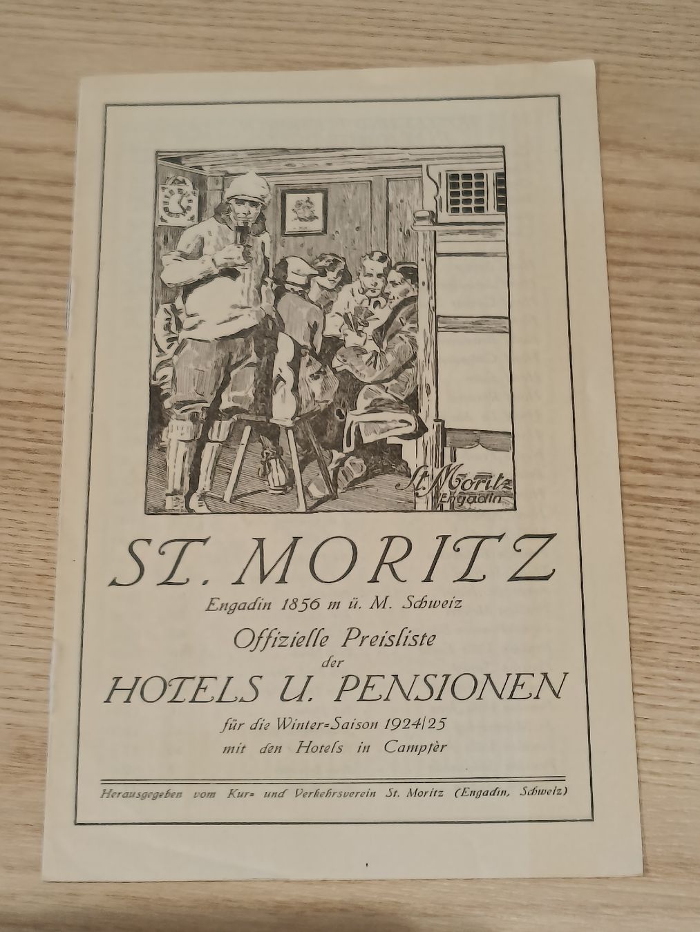 Documenti: Alter Prospekt / St Moritz Preisliste Hotels & Pension 1925 – Usato da Brugg AG venduto da Ente015