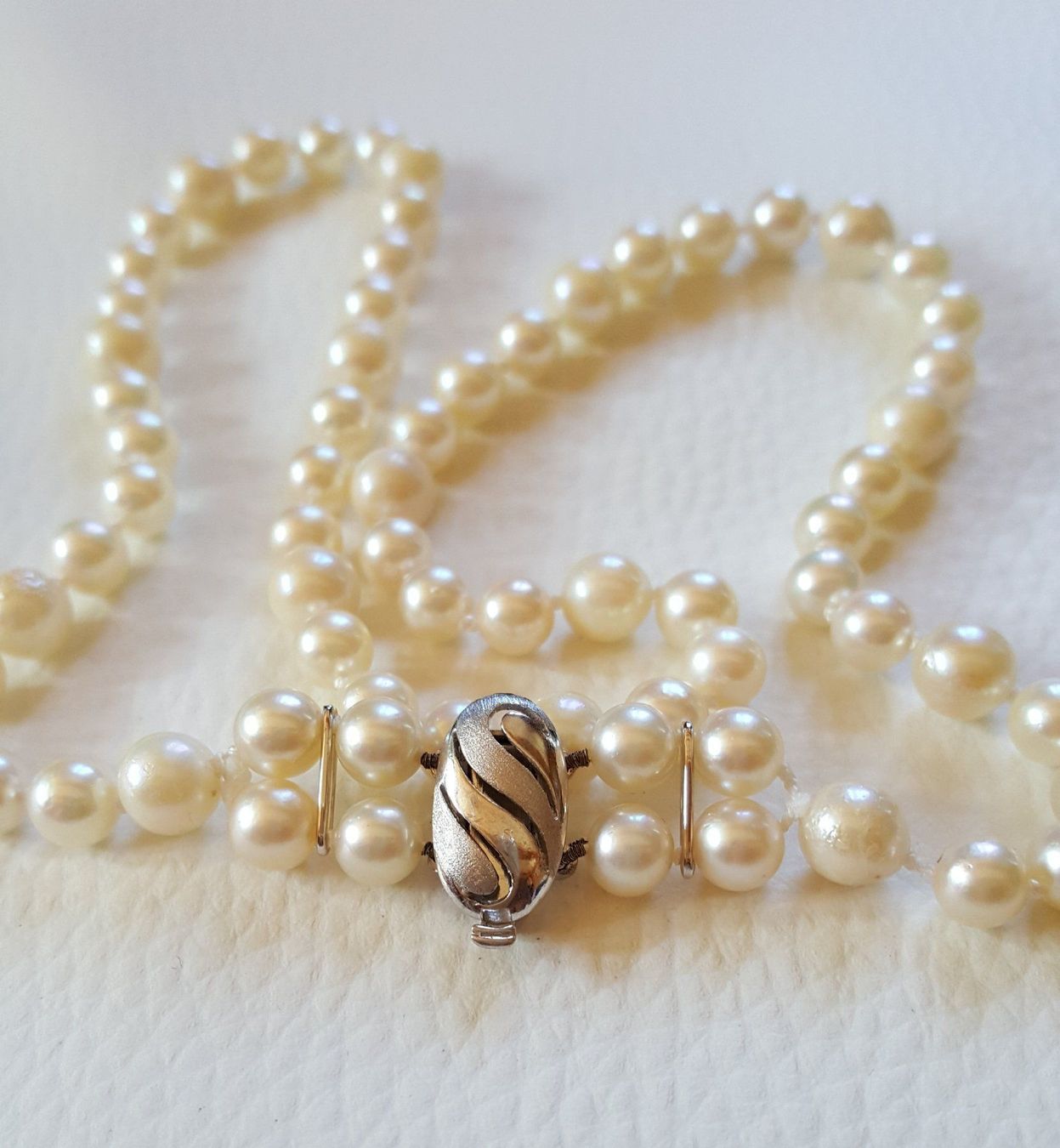 Ketten: 750 Weiss Gold Perlen Kette 18 Karat – Gebraucht aus Wald ZH von Dasilver 5