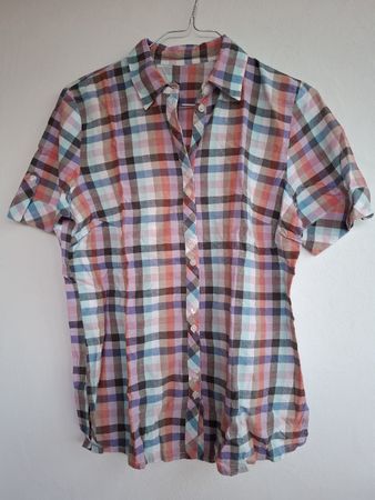 Sommerliche Bluse mit Karomuster, Grösse 38, Top Zustand!