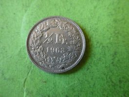 Schweiz 1963,  1/2 Franken - Silber