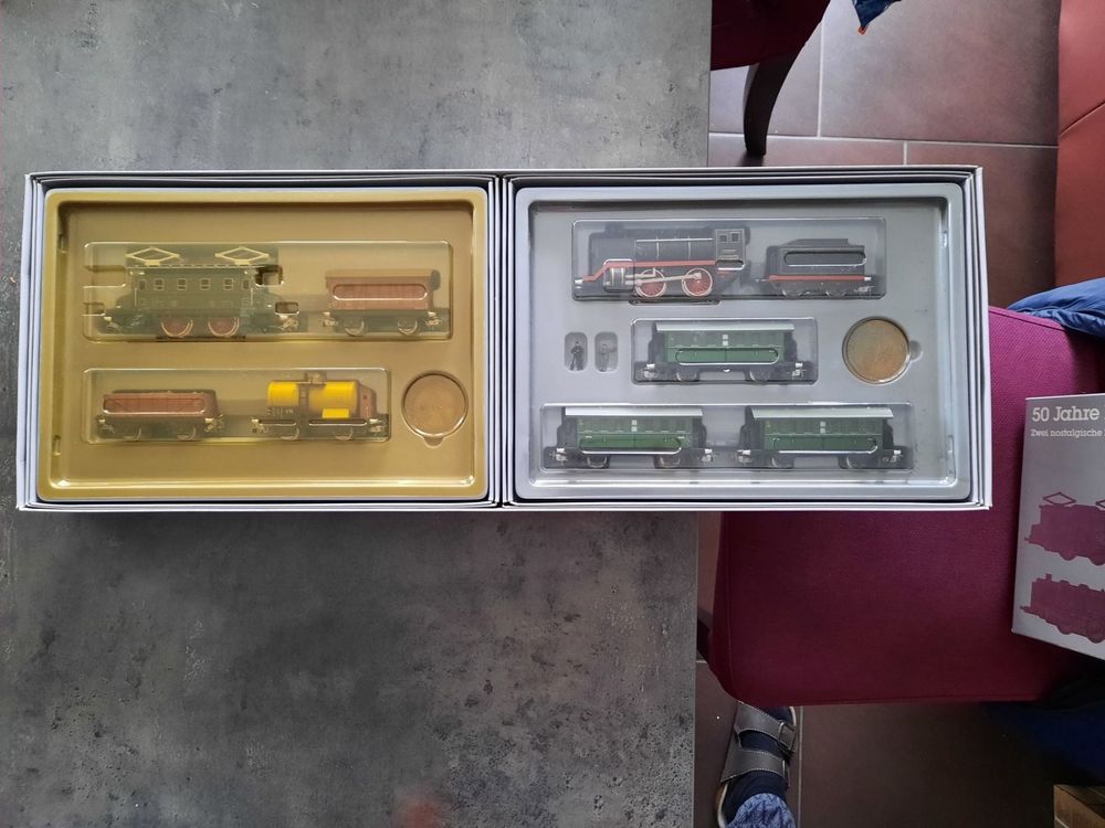 Märklin H0 - 0050 - Train Set  1  - Set "50 Years Märklin" With 2 Nostalgic Train Sets