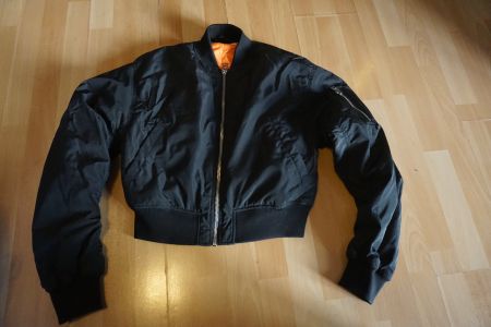 Schwarze Bomber Jacke, Gr.170 Top Zustand
