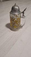 🇩🇪  Vintage BMF West Germany Bierkrug mit Zinndeckel TOP !