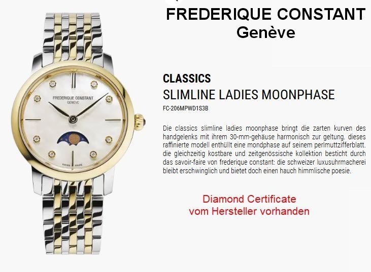 Frederique Constant Uhren: Damen Armbanduhr - Frederique Constant – Gebraucht aus Baden von corudi