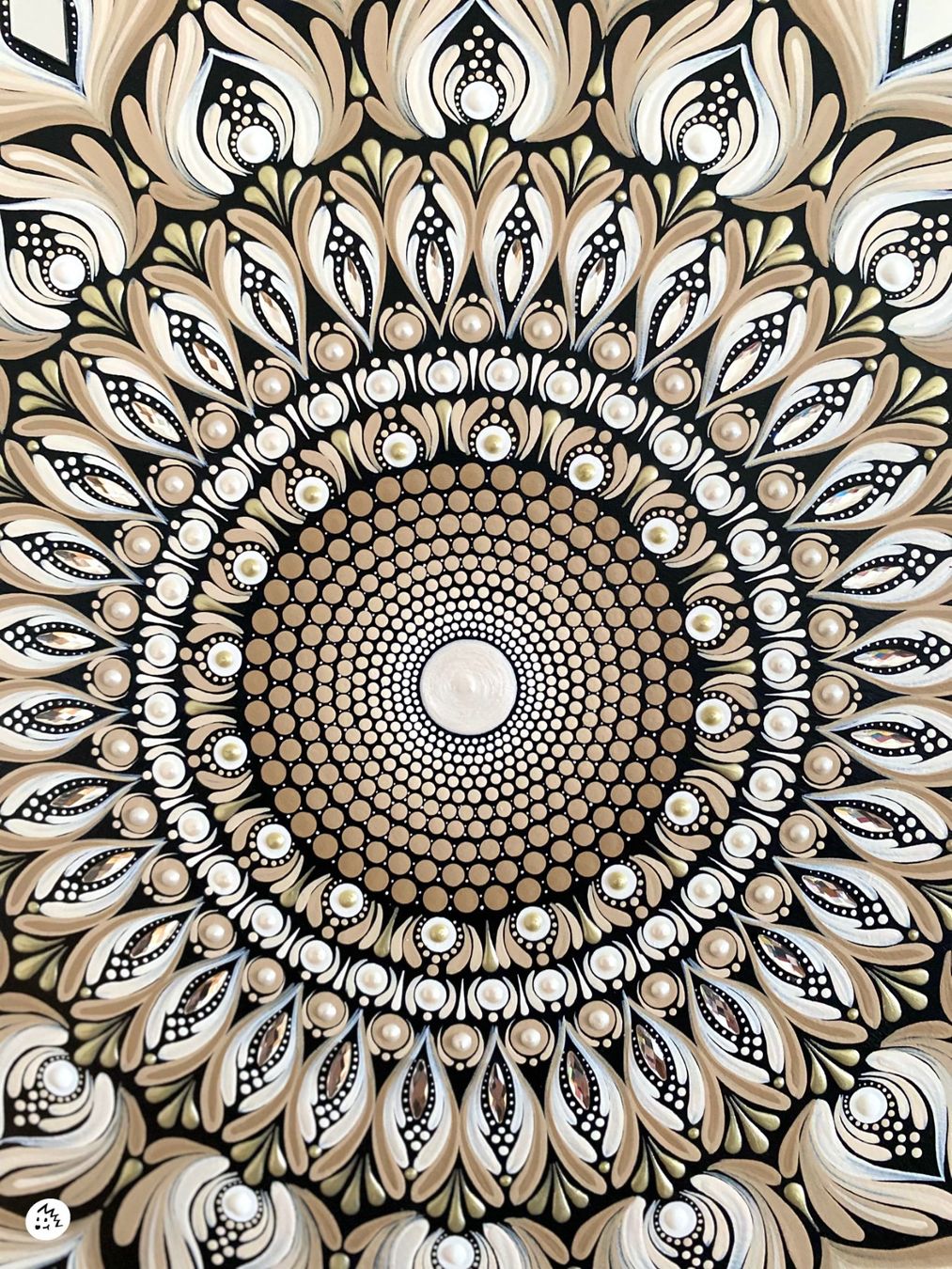 Dipinti: Grosses Mandala auf Holz, Kunst, Bild, Gemälde – Nuovo e nell'imballaggio originale da Fanas venduto da Omibia 6