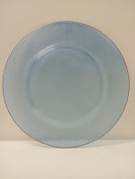 Edler Glasteller / Platzteller Blau – Ø 32.5 cm – Top!