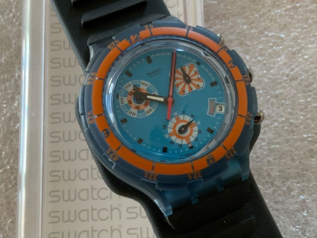 Swatch Uhren: Swatch Aqua Chrono TRACKING - ungetragen - VINTAGE – Neu und originalverpackt aus Wettswil von rotonda 2