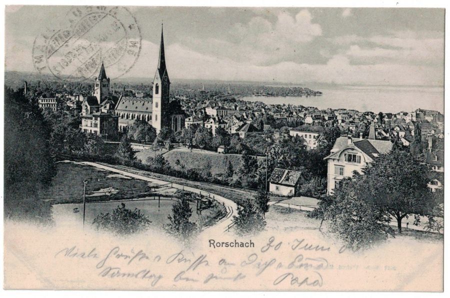 Cartoline postali: Rorschach, Lichtbild, gelaufen 1904 – Usato da Frauenfeld venduto da POML