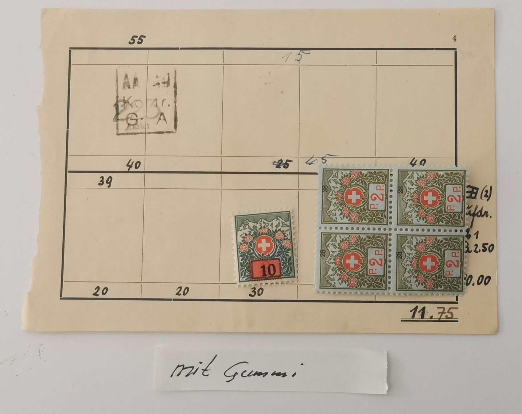 Alle Briefmarken: 1927 – Neu (gemäss Beschreibung) aus Aadorf von Chnorli-Furz