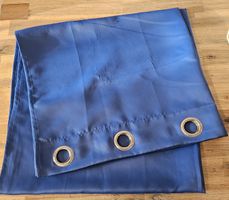 2 königsblaue Vorhänge mit Ösen - 220 x 110 cm blickdicht