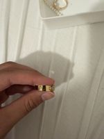 Ring gold 18ct with 2 diamonds size 52 used