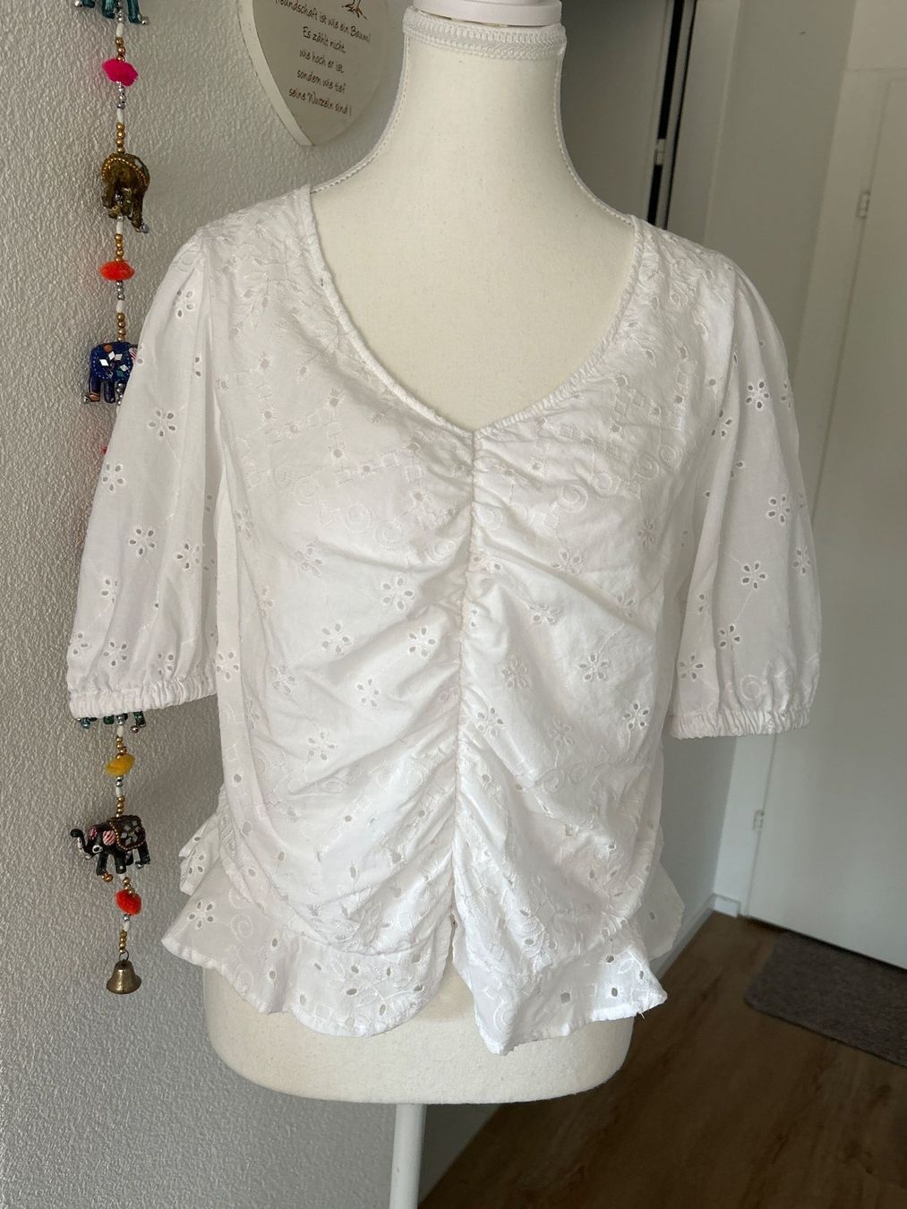 Camicette: Kurzarm Blusenshirt weiss von Chicorée Gr. L – Usato da Brunnen venduto da Nala2929