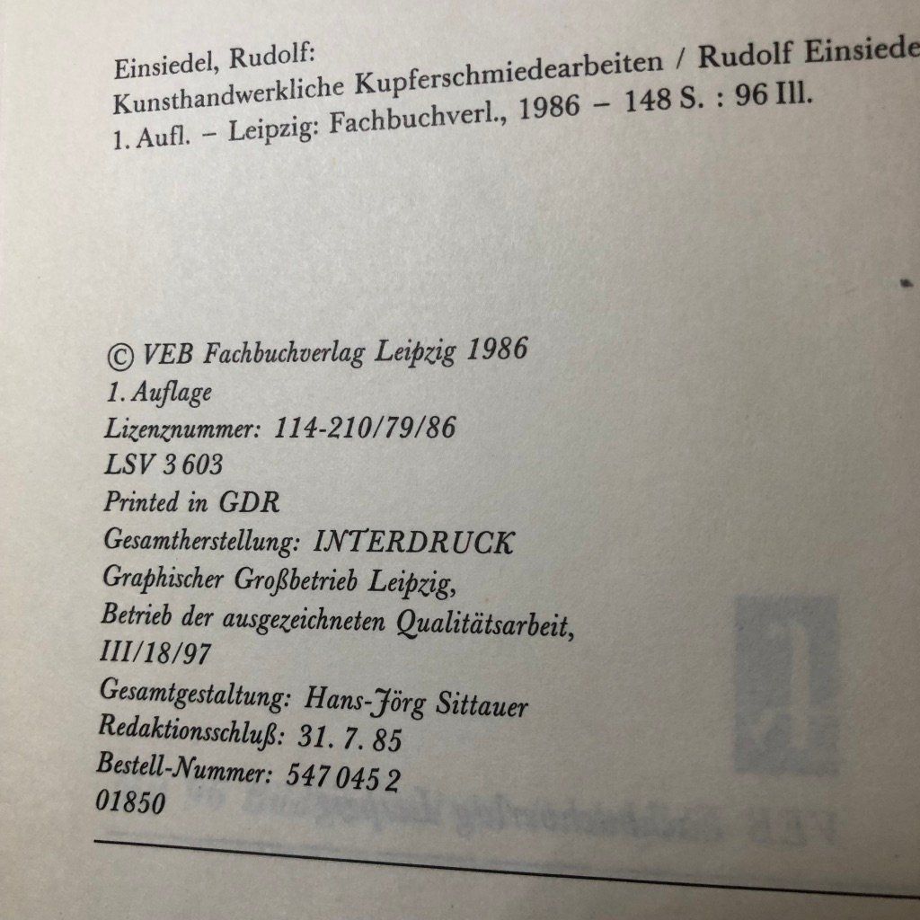 Libri: Kunsthandwerkliche Kupferschmiedearbeite – Usato da Röschenz venduto da Sharjah 1