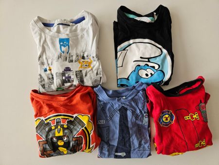 Set Shirts Langarm 5 Stück ca. Gr. 98/104