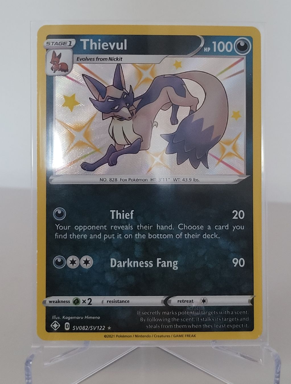 Pokémon Carte collezionabili: Carte pokémon Thievul SV082 anglais – Usato da Travers venduto da Kg.Mm
