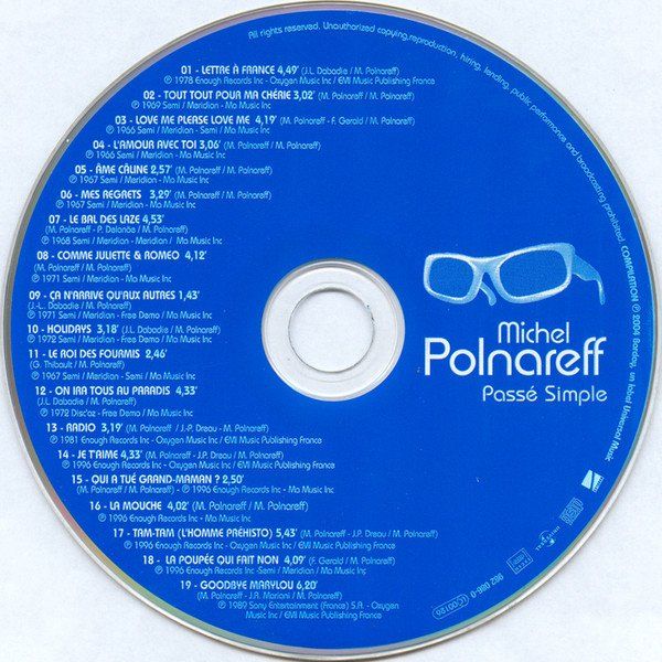 CD: Michel Polnareff - Passé Simple - inc. 5 titres Live at Roxy – Usato da Unterbäch venduto da vuqsa 2