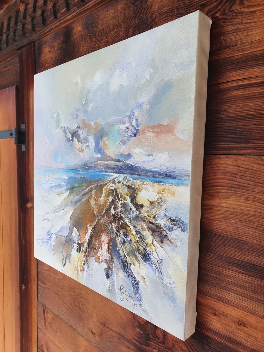 Dipinti: Beach/Acryl auf Leinwand/Abstract – Nuovo (secondo la descrizione) da Basel venduto da Anghkorwatt 7