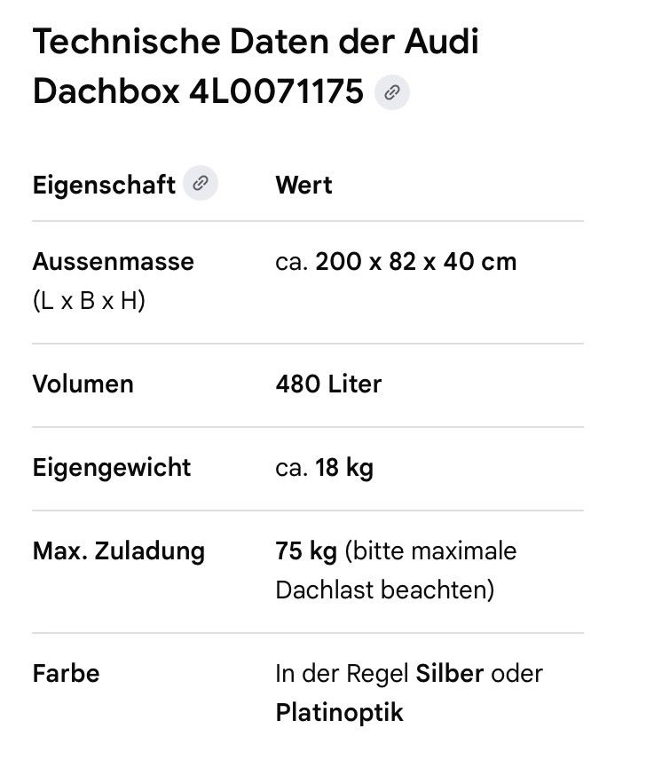 Box da tetto: Skibox-Dachbox – Usato da Felsberg venduto da kat_v2cm 3