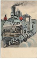 Souvenir de VEVEY La Gare, Train