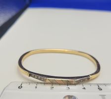 Gold 585 Tricolour Armreif mit Steine