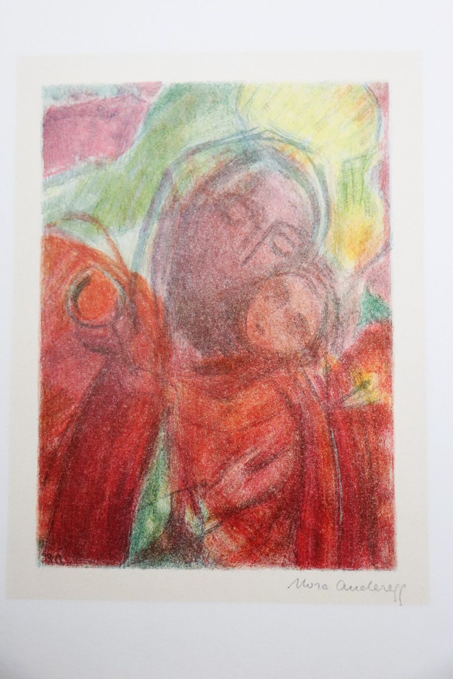 Grafica & Litografie: Nora Anderegg 1908-2000, Farblithographie "Mutter und Kind" – Usato da Zug venduto da Kunst-Fundgrube 2