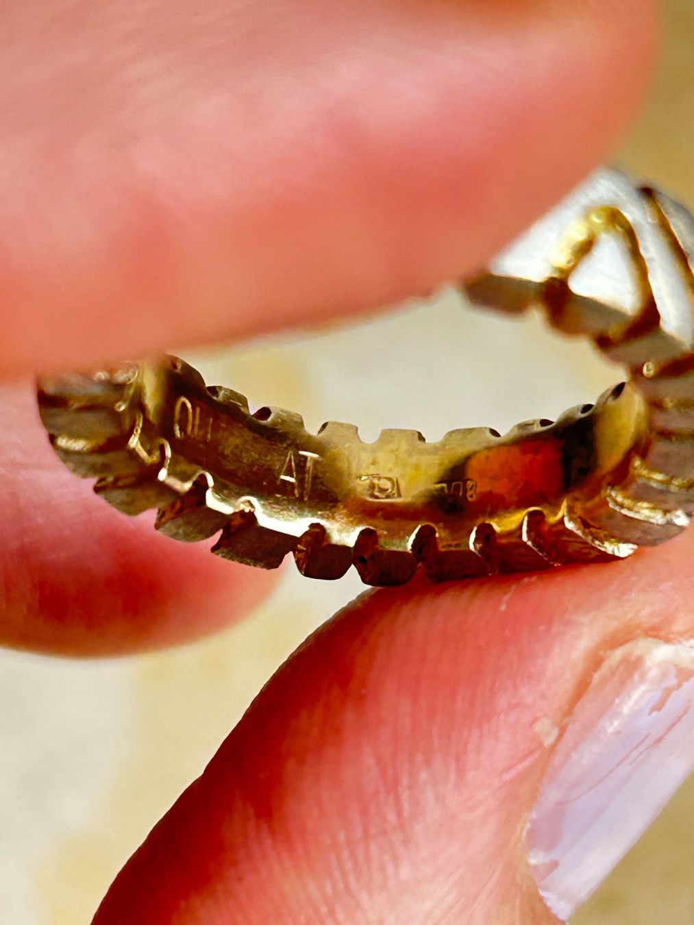 Ringe: Silber Ring 54 - geometrisches Muster, Vintage – Gebraucht aus Basel von bellespirit 4