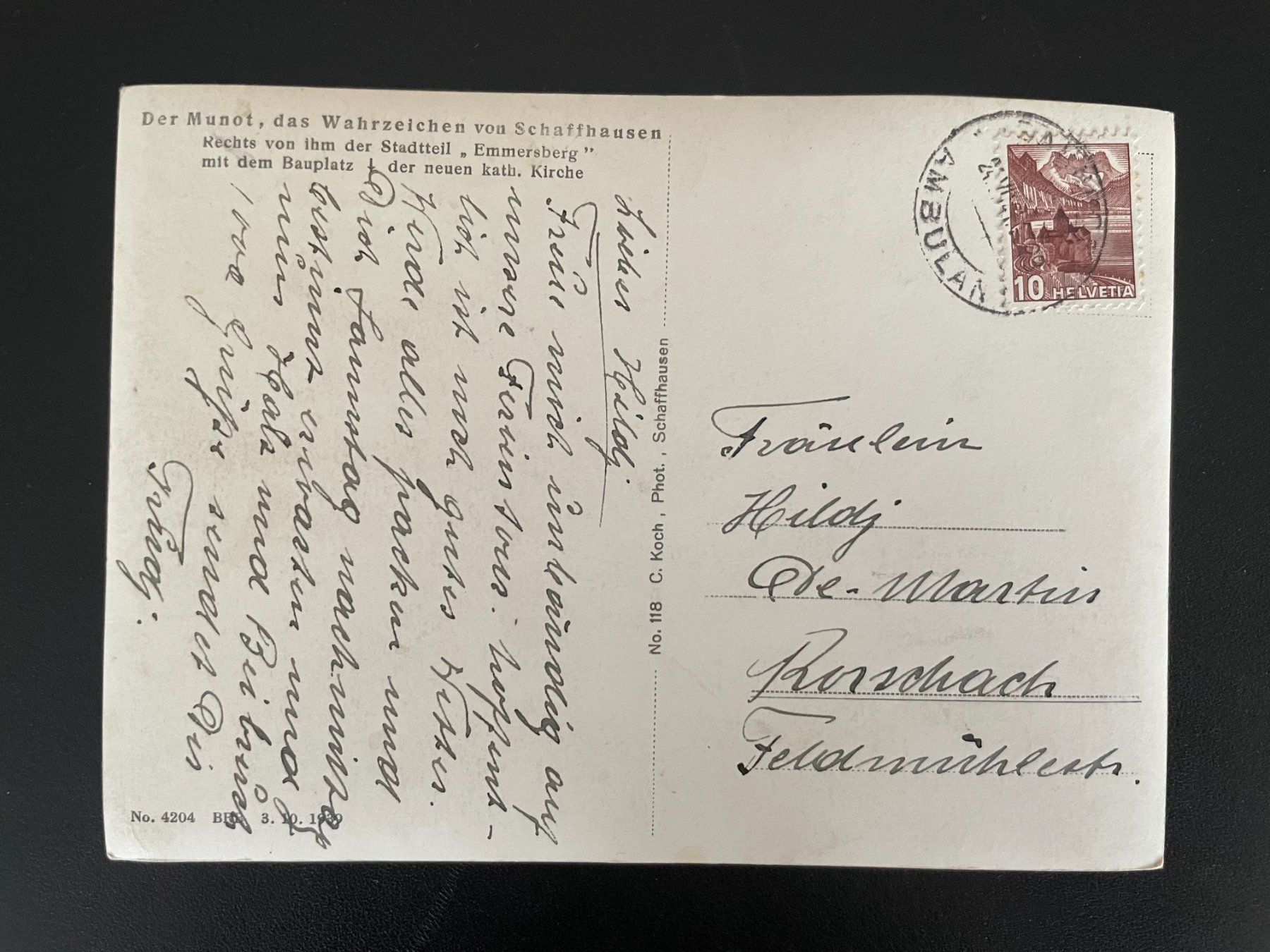 Ansichtskarten: AK SH Schaffhausen, Munot – Gebraucht aus Thal von Danny82 1