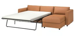 Ikea VIMLE 3er-Bettsofa mit Récamiere - 2 Jahre alt - Leder