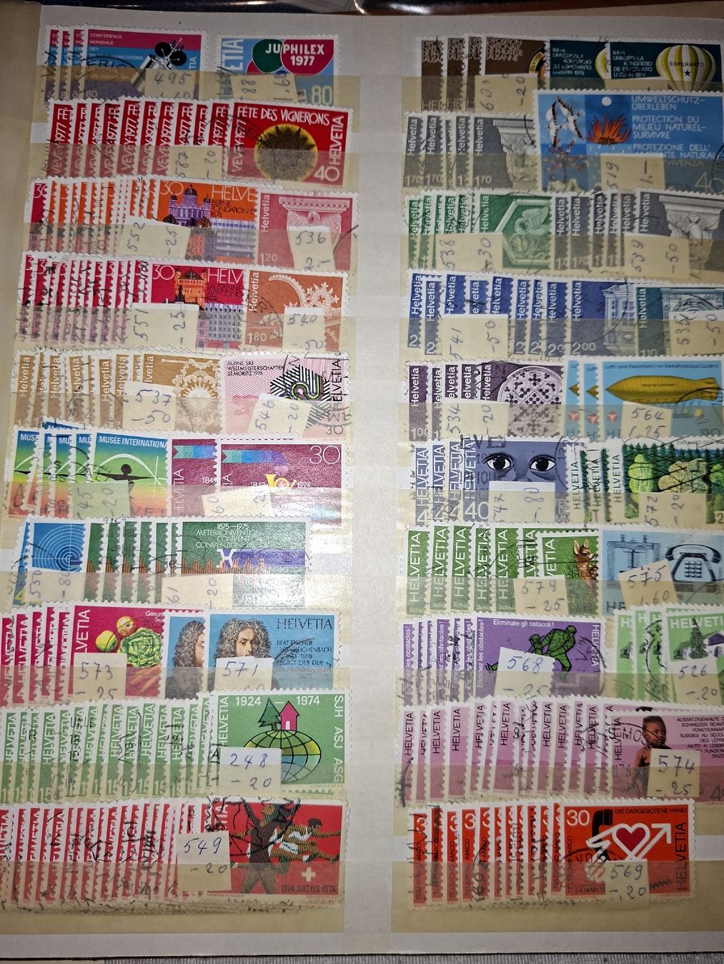 Alle Briefmarken: Dublettensammlung Schweiz div.  – Gebraucht aus Balgach von SIMEON27 5