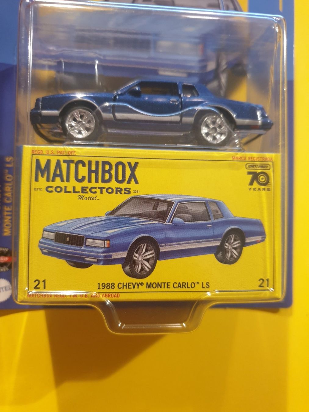 Matchbox Modellini d'auto: Matchbox 1988 CHEVY MONTE CARLO LS – Nuovo e nell'imballaggio originale da Oftringen venduto da Rotor 4